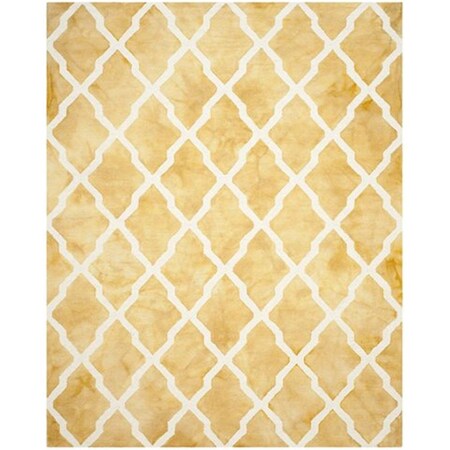 Safavieh Dip Dye Hand Tufted Rectangle Rug- Gold - Ivory- 9 x 12 ft. DDY540H-9